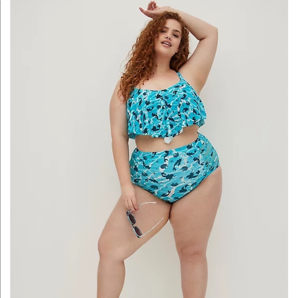 New! Set! Torrid sz 3 Disney Ariel Mermaid Bathing Swim‎ Suit 3X